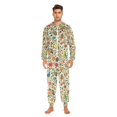 thumbnail image 3 of FORMRS Onesies Pajama for Adults Unisex Hoodie Winter Jumpsuit One Piece Sleepwear, Sizes S-2XL, Beige Cartoon Animals, 3 of 7