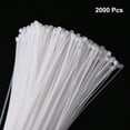 thumbnail image 3 of 2000pcs 4" 18 Lbs Cable Zip Ties Self-Locking Small Nylon Cable Tie Wraps 1/8" for Cord Management, White, 3 of 6