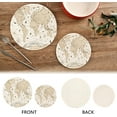 thumbnail image 4 of FREEAMG 2-Pcs Vintage World Map Trivet Pot Holder - Round Woven Potholders Set Heat Resistant for Hot Dishes, Plates,Kitchen Hot Pads Trivets, 4 of 7