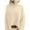 Beige, variant on PRETTYGARDEN Womens Long Sleeve Fall Sweater Trendy Loose Mock Neck Knit Pullover Jumper Tops Fashion Winter Clothes