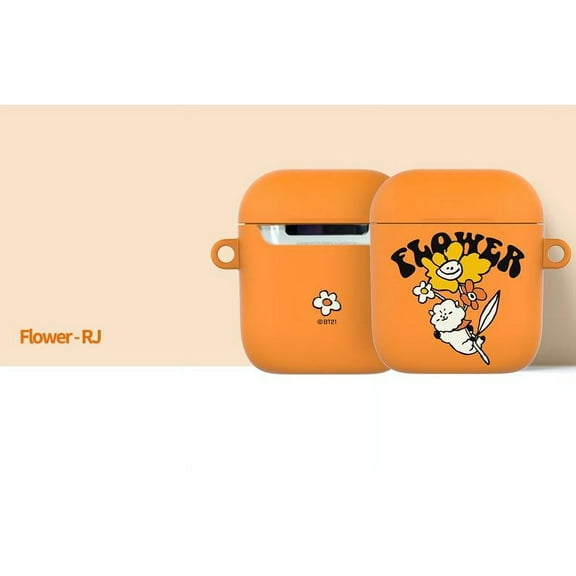 BTS X BT21 AirPods 1/2 Hard Case Flower Series RJ