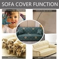 thumbnail image 5 of Dowbom Sofa Slipcover for 1 2 3 4 Seater,Stretch Sofa Cover with 2 Pillowcase Furniture Protector Washable Non-slip Printed Couch Cover for Living Room bedroom-XL(235-300cm)-H, 5 of 8