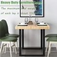 thumbnail image 4 of Homhougo—Towallmark Set of 2 Square Table Leg, 28" X 17.7" Heavy Duty Square Tube Iron Desk Legs DIY Furniture Legs for Dining Table, Coffee Table, Computer Desk, Workbench, Meeting Room Table, 4 of 8
