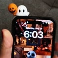 thumbnail image 3 of Sylvtty Halloween Ghost Phone Buddy Mini Ghost Figures Adhesive Phone Accessory Cute Stick-On Ghost Phone Topper for Smartphone Desk Decor, 3 of 7