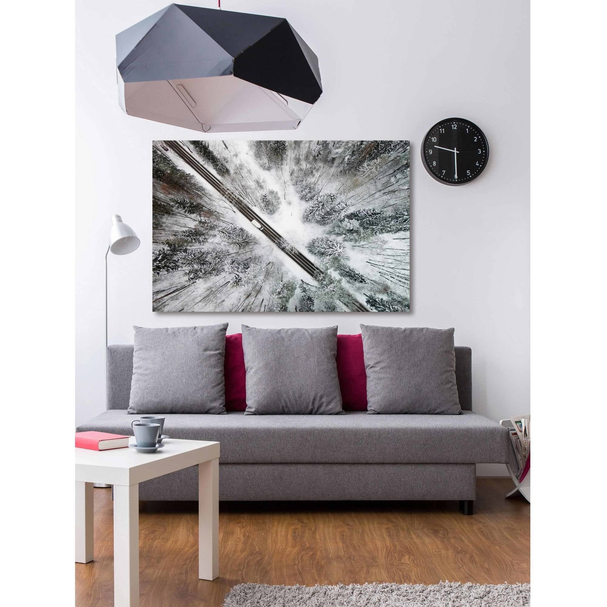 Marmont Hill "Icy Forest" by Karolis Janulis Painting Print on Wrapped Canvas