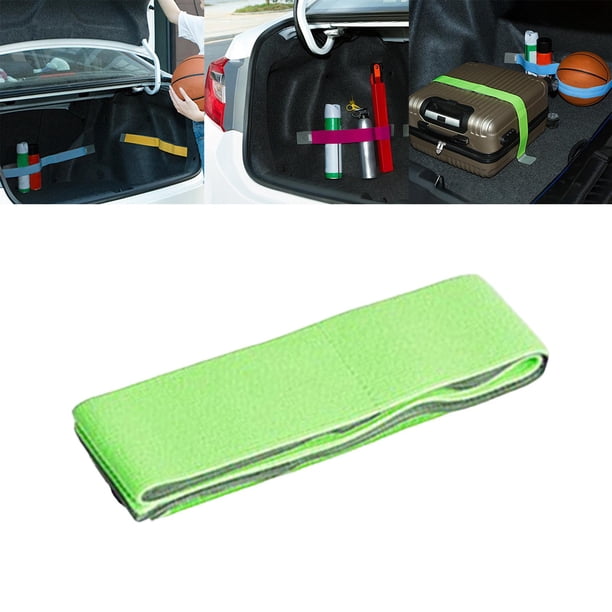 Organizador de almacenamiento para maletero de coche, cinturón organizador de cinta, banda de correa, accesorios automotrices para SUV, minivan, camió Verde 60cm