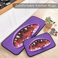thumbnail image 5 of SKYSONIC 3D Monster Mouths Kitchen Mats Set of 2 Purple Evil Face Floor Runner Rug Anti Fatigue Non Slip Comfort Mat 19.7x27.6 Inch + 19.7x47.2 Inch for Living Room Laundry Room Hallway, 5 of 7