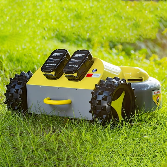 ZIPmow A106-RC Self-Propelled Cordless Lawn Mower - Remote Control, AWD, 45° Slope Climbing, 2-3 Inch Cutting Height, 60Min Runtime with Dual 3Ah Batteries, 17lbs Ultra-Lightweight