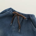 thumbnail image 4 of Chenyin Infant Baby Boys Girls Fleece Jeans Pants Elastic Waist Soft Denim Pants Fall Winter Padded Trousers for Toddler 6 Months - 4 Years, 4 of 9