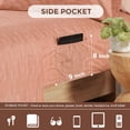 thumbnail image 6 of Regency Heights 9-Piece Queen Size Seersucker Comforter Set with Sheets, Textured Botanical Print Bed in a Bag, Coral Reversible Bedding Comforter Set with Flat Sheet, Fitted Sheet with Side Pocket, 6 of 10