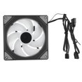 thumbnail image 1 of 120mm ARGB PWM Case Fan, 4pin PWM Silent Computer Fan With Brilliant Color, Noise Reduction, RGB Motherboard Sync, 800 To 2000RPM For PC, 1 of 8