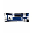 thumbnail image 2 of Blue Black Geometric Body Pillow Cover, Pillowcase Protectors with Zipper, Breathable Decorative Throw Pillow Case Cover, Modern Minimalist Abstract Stripes Pillow Shams for Couch Sofa 20x54Inch, 2 of 8