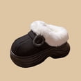 thumbnail image 6 of HaoXun Women's Fleece-Lined Thick-Soled Slippers - Closed-Toe Winter House Shoes for Home Wear & Street Style, 6 of 7