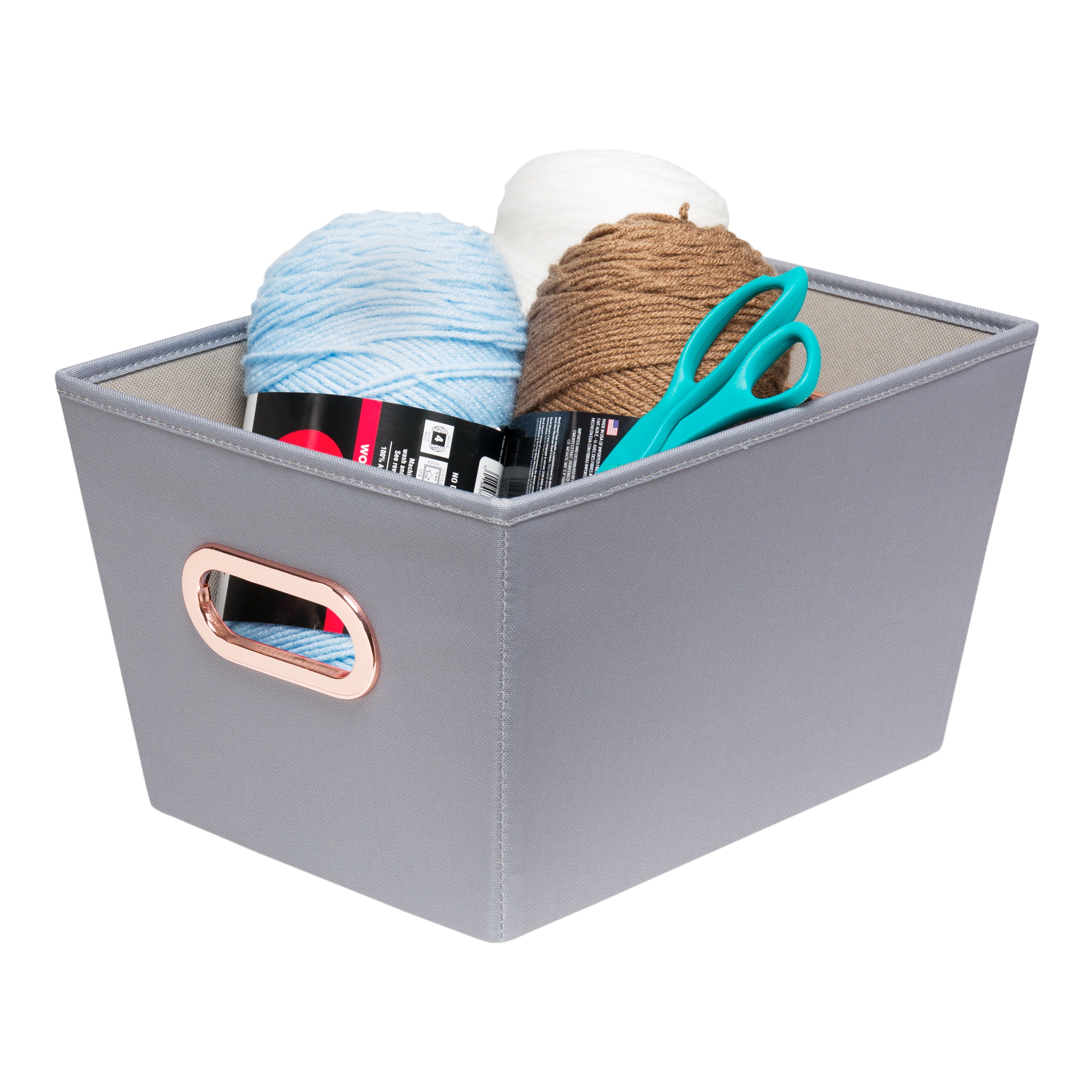 Small Storage Bin, Grey - Walmart.com - Walmart.com