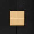 thumbnail image 4 of Luxury Designed Storage Cabinet with Square Gold Plated Handle, Buffet Cabinet with Adjustable Shelves, Sideboard Cabinet with Unique Metal Legs for Living Rooms, Corridors, Black, 4 of 7