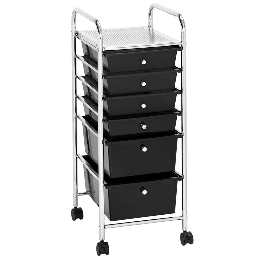 Zimtown Rolling Cart Organizer Storage Utility Cart with 6 Drawers for