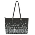 thumbnail image 4 of ZUXONGSY Snowflake Print Handbag for Women Fashion Satchel Handbags Practicality Top Handle Tote Bag with Zippered for Business Shopping, 4 of 6