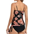 Swimsuit Women, Two Piece Strapless Bandeau Tankini Swimwear Loose