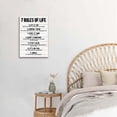 thumbnail image 6 of Great Saying Print Canvas Wall Art Self-Improvement Canvas Wall Art 7 Life Rules Inspirational Wall Art Framed 12x16 inch Ready to Hang White., 6 of 6