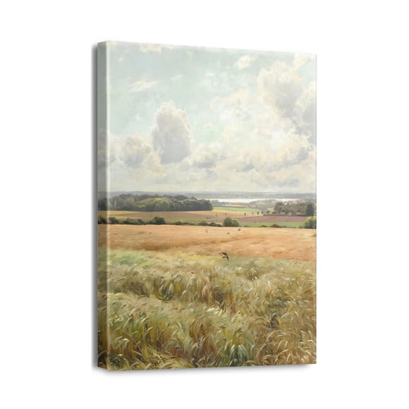 Uvre d'Art Vintage Nature Sauvage 12x16 Pouces Art Mural sur Toile Décoration de Chambre, Impressions de Paysage Classique pour une Chambre Confortable, Salon, Bureau Ou Salle de Bain