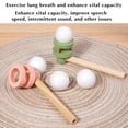 thumbnail image 3 of Green Wooden Blowing Ball Balance Game, Toy Breath Training Stem Activity, For Children Adults Focus Skill Development, 3 of 7