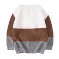 thumbnail image 5 of Wyzesi Red Sweaters for Women Trendy Womens Oversized Sweater Color Block Off The Shoulder Pullover Sweaters Knit Striped Tops, 5 of 5