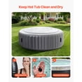 thumbnail image 6 of VEVOR Inflatable Hot Tub Cover, 5.4 Ft Round Hot Tub Cover Protector, Insulated Spa Covers for Inflatable Hottub, Weatherproof and Waterproof Energy Saving Lid for Outdoor Use, White, 6 of 9