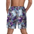 thumbnail image 2 of Lsque Mens Swim Trunks Purple Marble Texture Pattern - Bathing Suit Compression Liner - Beach Swim Shorts Swimwear - (S-3XL) - Stretch Quick Dry -Large, 2 of 9