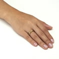 thumbnail image 3 of Round Diamond Gold-Plated Sterling Silver Crossover Heart Promise Ring, 3 of 4