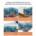 thumbnail image 5 of Summer Ocean Bed Skirt Queen Size 18" Drop Clownfish Coral Seagrass Underwater World Ruffled Wrap Around Bed Skirts Adjustable Elastic Bedskirt Dust Ruffle for Queen Size Bed, 5 of 7