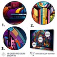 thumbnail image 3 of Designart "Psychedelic Sound at Multicolor Jukebox" Fashion Framed Wall Art - Modern Colorful Jukeboxes Living Room Framed Canvas Art, 3 of 6