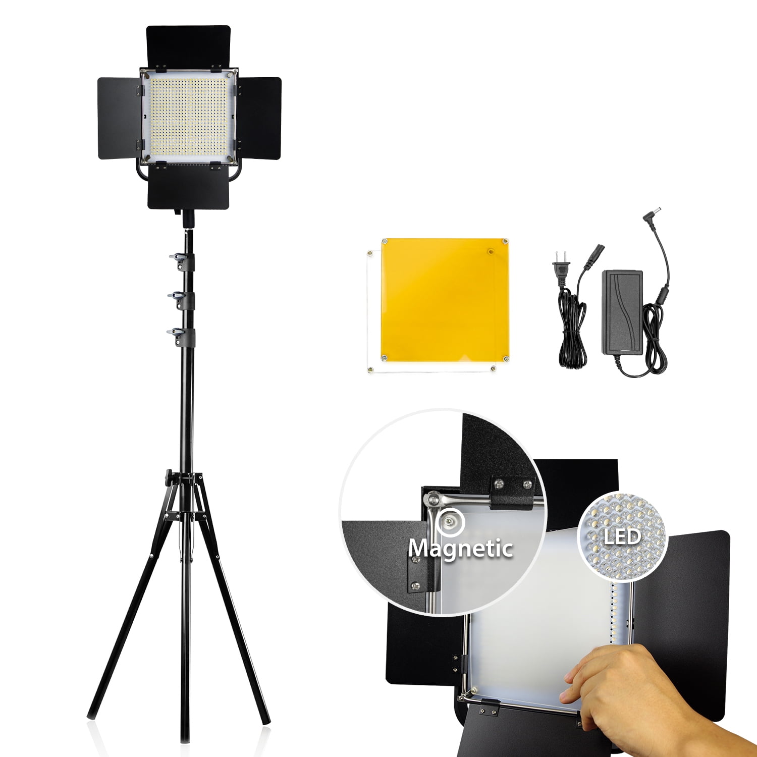 LS Photography LED Video Light, Camera Photography Lighting Kit, WMT1906