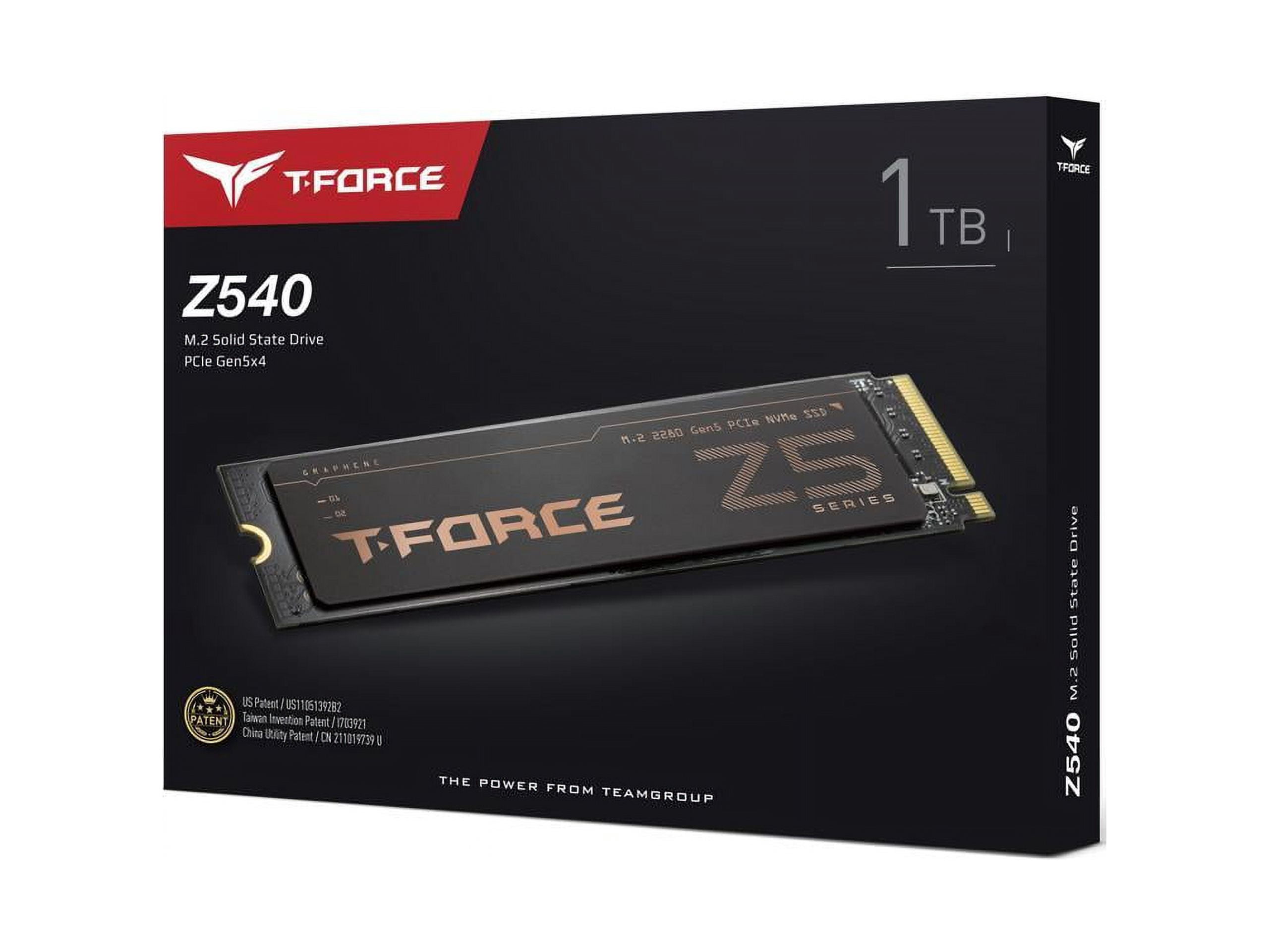 Team Group T-Force CARDEA Z540 M.2 2280 1TB PCIe Gen5x4 with NVMe 3D NAND Internal Solid State Drive (SSD) TM8FF1001T0C129