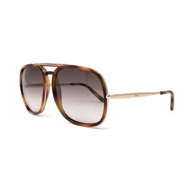 Chloe Nate Brown Gradient Aviator Ladies Sunglasses CE726S  display picture 2