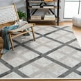 thumbnail image 2 of Grey Geometric Area Rugs for Living Room Washable Rugs Boho Moroccan Area Rug Soft Neutral Geometric Bohemian Carpet Distressed Indoor Rug for Bedroom Dining Room Office Foldable Nonslip Rug, 2 of 9