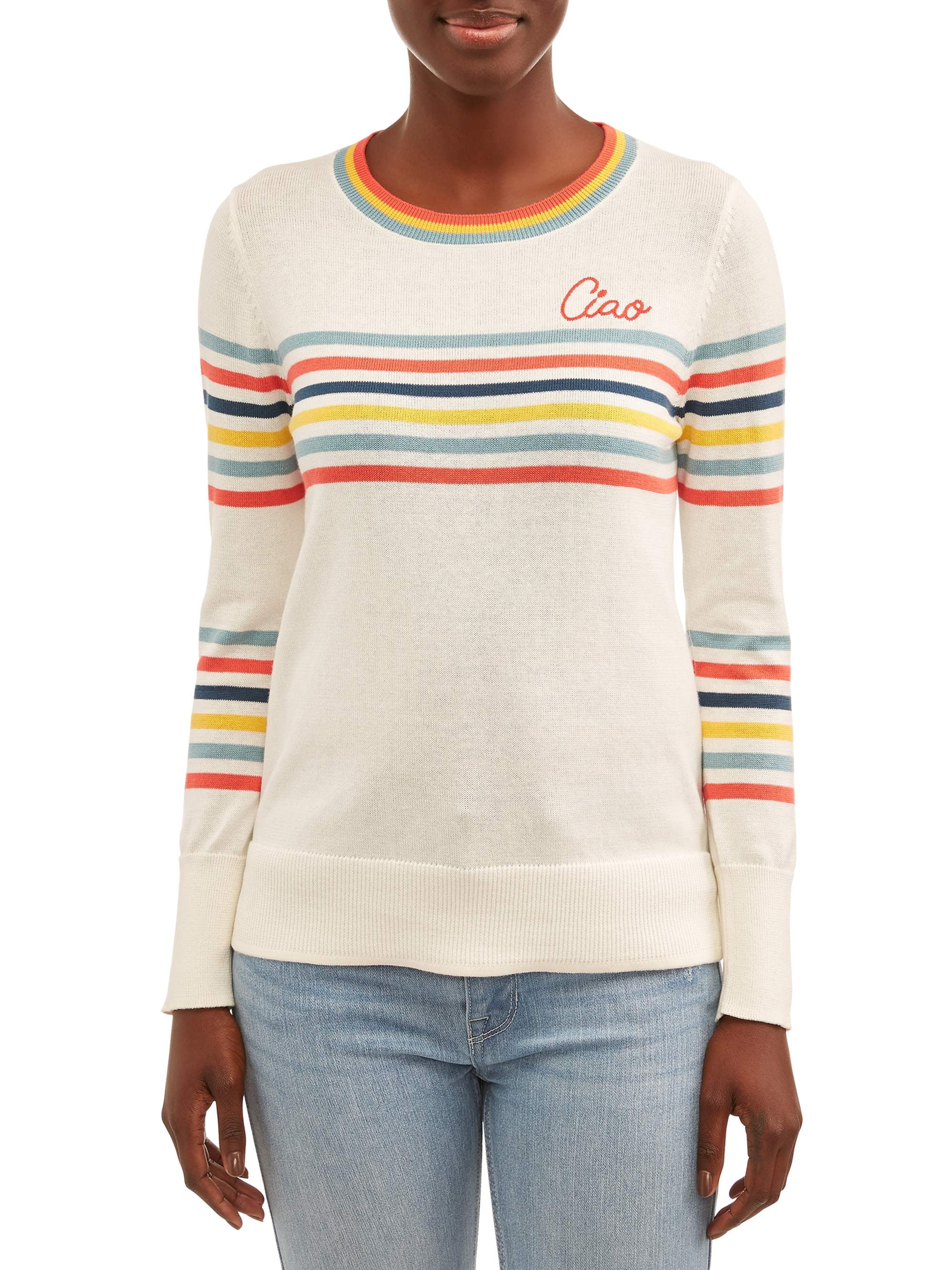 Long Sleeve Graphic Relaxed Fit Sweater 