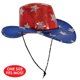 thumbnail image 4 of Sombrero Vaquero Patriótico con Lentejuelas Rojas, Blancas y Azules Beistle, 4 of 6