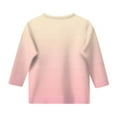 thumbnail image 4 of LUOGENLI T Shirts Valentine's Day for Girls St. Patrick's Day 12-14 Girls's Gradient Printed Fashionable Versatile Round Neck 3/4 Quarter Sleeve Casual T Shirt Top 5-6 Years, 4 of 4