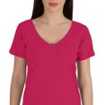 thumbnail image 6 of Inkmeso V Neck Basic Tee Classic fit short sleeves Tshirt For Women Summer Cotton Tops XS,3XL, 6 of 8