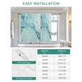thumbnail image 6 of Turquoise Tie Up Curtains for Windows 45 Inch Length Balloon Curtains Kitchen Adjustable Balloon Window Shade Modern Marble Ink Painting Abstract Art Tie Up Valance Bathroom Curtain Window 34"x45", 6 of 6