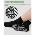 thumbnail image 7 of UNEEI Non-Slip Bamboo Viscose Diabetic Socks for Men and Women, 4 Pair Extra Wide Calf Gripper Socks, Seamless Toe for Ultimate Comfort, Size  13-15, 7 of 7
