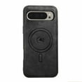 thumbnail image 5 of Magnetic Case for Google Pixel 8 Pro Business Classic PU Leather Slim Soft Bumper Anti-Fingerprint Shockproof Protective Compatible with Magsafe Phone Cover For Google Pixel 8 Pro,Black, 5 of 5