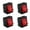 Red, variant on Pack Of 4 Rockers Switches With LED Indicators Light Accessory for Easy Operations In Various Electrical Circuits
