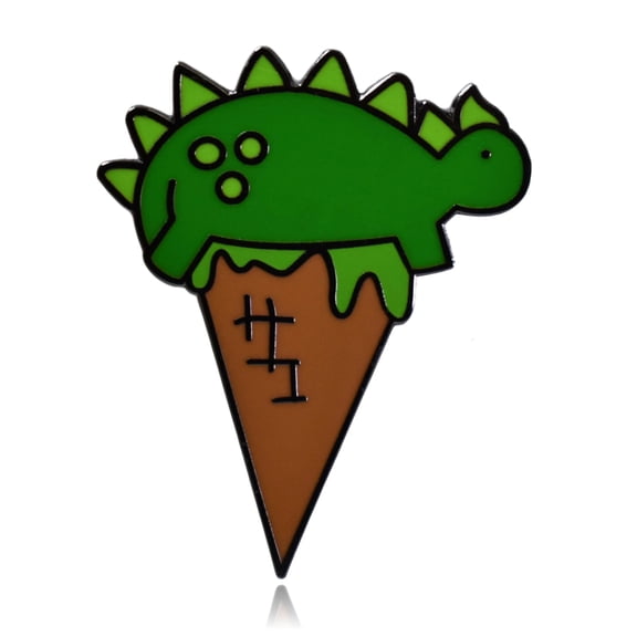 Dinocone Dinosaur Stegosaurus Hard Enamel Lapel Pin