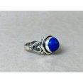 thumbnail image 2 of Heaven Crafts 925 Sterling Silver Natural Lapis Lazuli Ring Handcrafted Boho Hippie Jewelry Promise Gift, 2 of 6