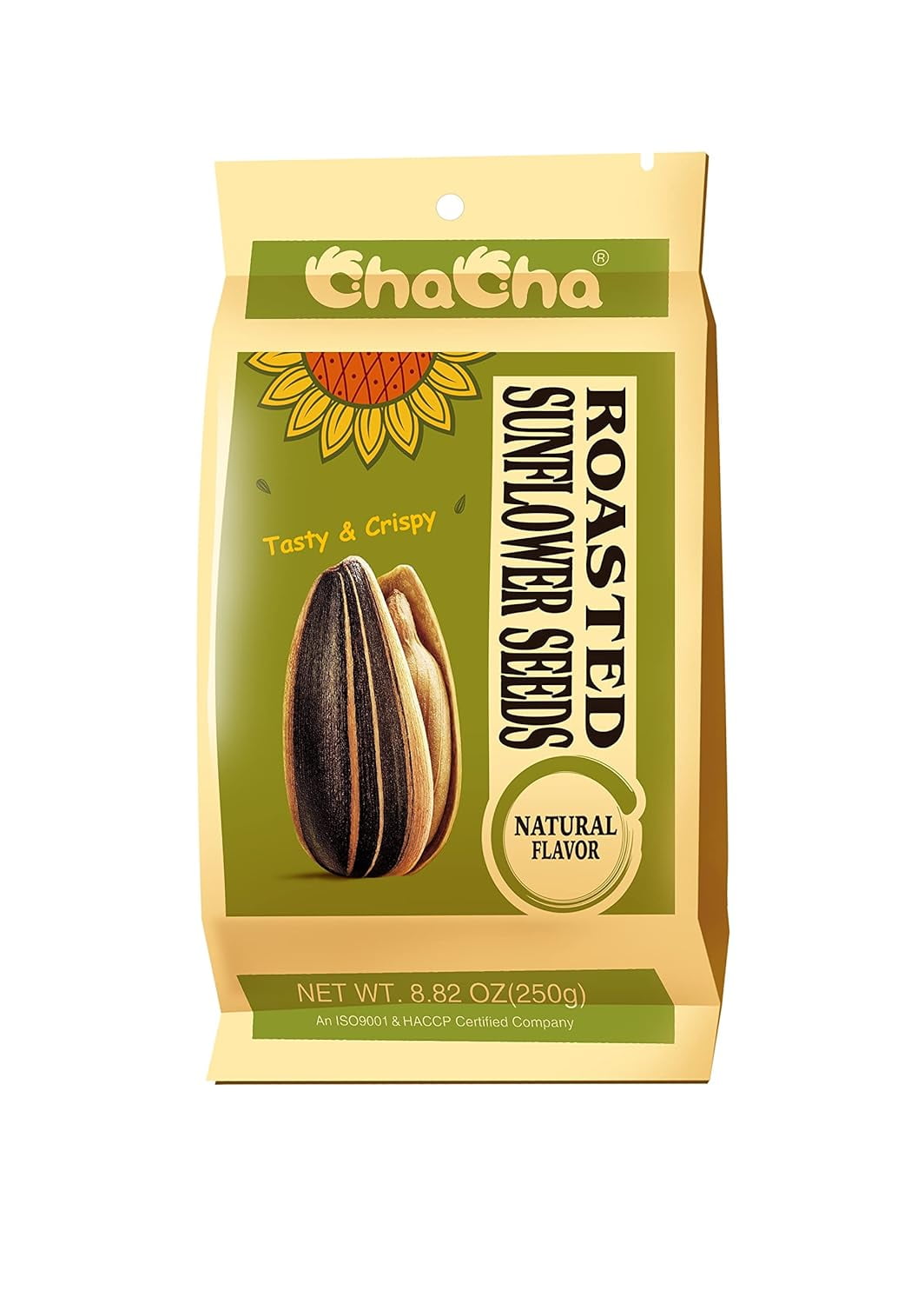 NineChef Bundle - Chacha Sunflower Roasted and Salted Seeds (All Nature) 250g X 18bags by DragonMall Gument + 1 NineChef ChopStick