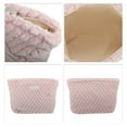 thumbnail image 3 of 1 Pc Women Durable Travel Makeup Bag for Vacation Camping Wedding Gym Pink Flannel, 3 of 3