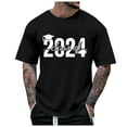 thumbnail image 1 of toraway Chemises pour Hommes T-Shirts Graphiques T-Shirts d'Été pour Hommes Campus Manches Courtes Col Rond Manches Courtes T-Shirt de Remise des Diplômes 2024 S, 1 of 3