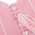 thumbnail image 6 of TEVEQ Corset Tops for Women Going Out Vintage Strapless Corset Crop Tube Top Bodyshaper Ladies' Pure Color Frosted Pattern Camisole Style Body Shaping Top Pink S, 6 of 8