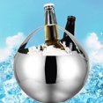 thumbnail image 6 of Fiocias Stainless Steel Ice Bucket Bottle Cooler Bowl for Pub Bar with Handle 2L 2L Silver, 6 of 9